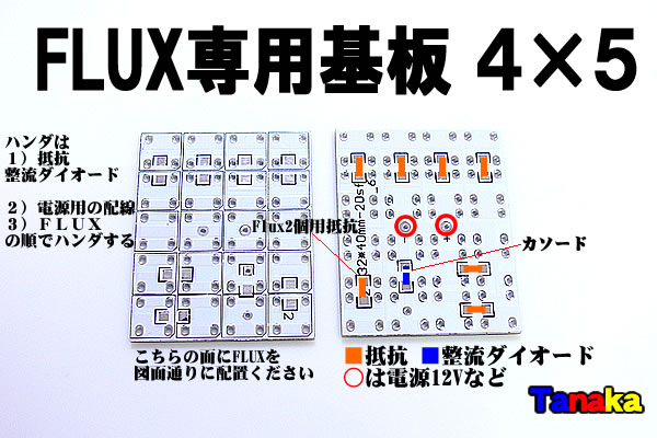 画像1: FLUX専用基板 4列×5列 20灯